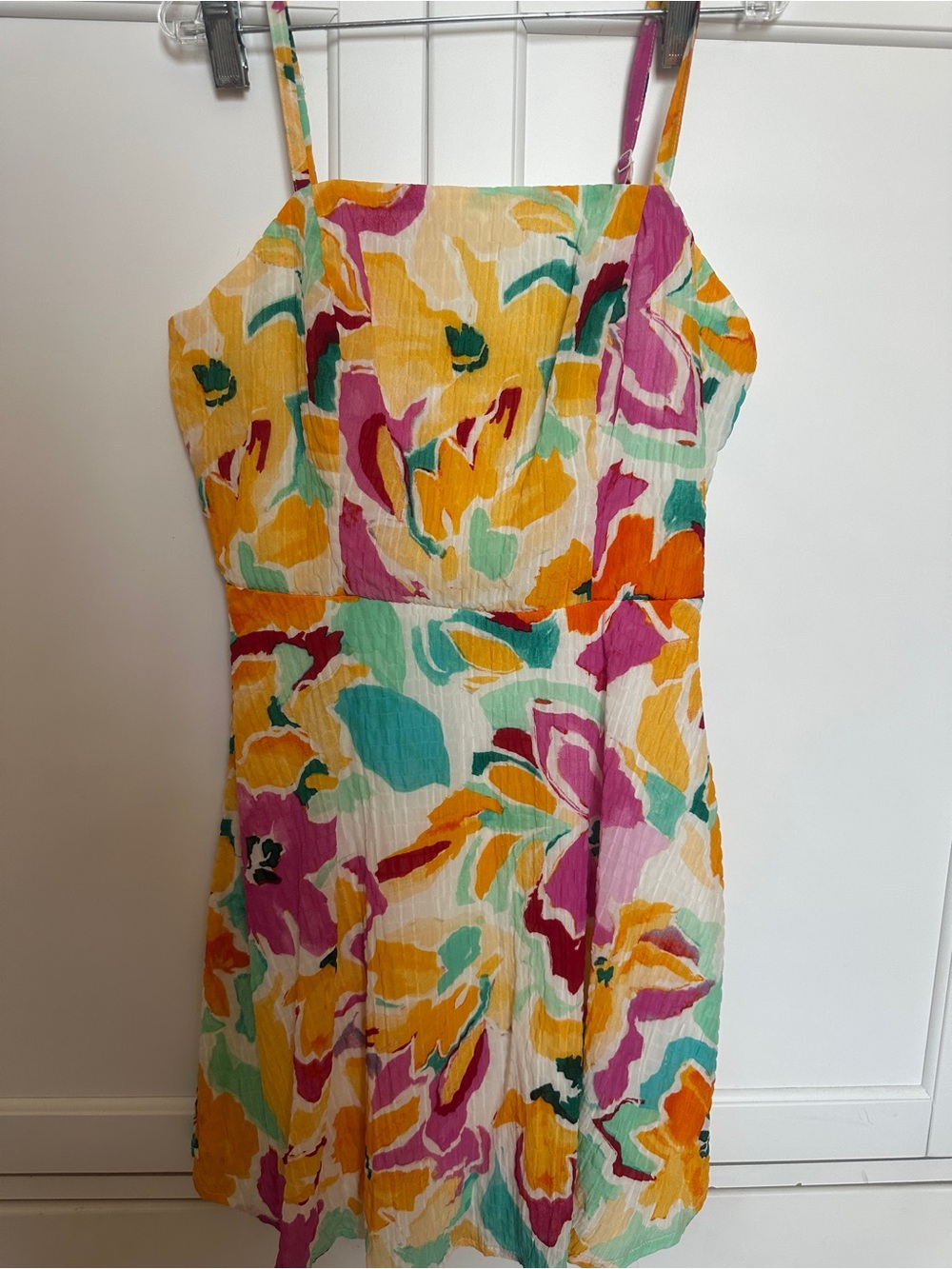 Lily Rose Yellow Pink Teal Floral Mini Sundress- NWT XS